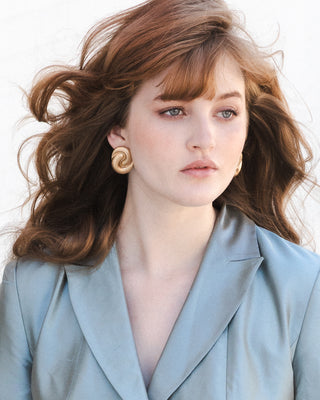 Vintage Silk Metallic Suit in Blue-green