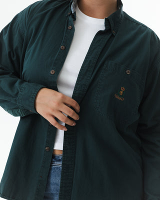 Dark Green Cotton Shirt