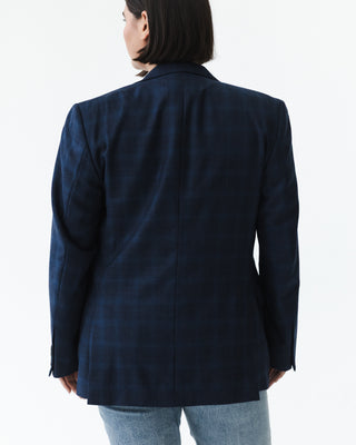 Tailored Blue Plaid Blazer