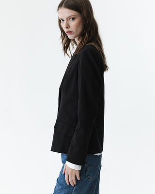 Dark Gray Fitted Minimalist Blazer