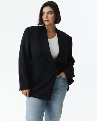 Vintage Double-breasted Navy Blazer