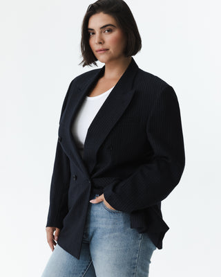 Vintage Double-breasted Navy Blazer