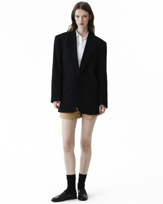 Timeless Black Pinstripe Blazer