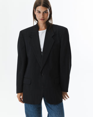 Vintage Oversized Blazer Dark Gray