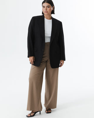 Vintage Relaxed Fit Blazer Charcoal Gray
