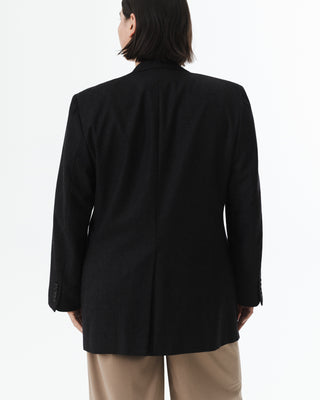Vintage Relaxed Fit Blazer Charcoal Gray