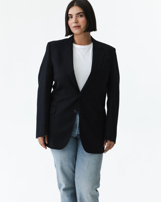 Vintage Dark Navy Pinstripe Blazer