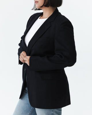 Vintage Dark Navy Pinstripe Blazer