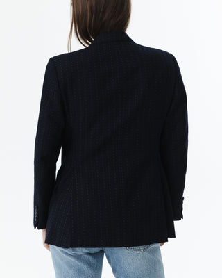 Vintage Custom Dotted Navy Pinstripe Blazer