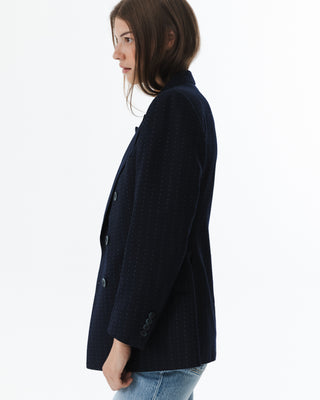 Vintage Custom Dotted Navy Pinstripe Blazer