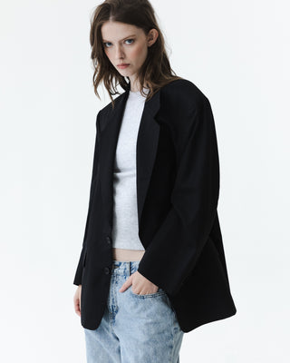 Relaxed Fit Black Blazer