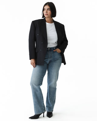 Dark Gray Double Breasted Blazer
