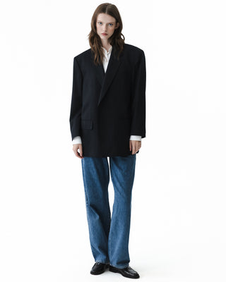 Dark Gray Pinstripe Blazer