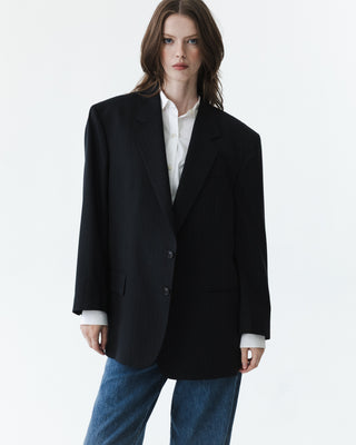 Dark Gray Pinstripe Blazer