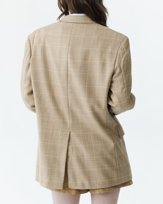 Vintage Beige Plaid Blazer