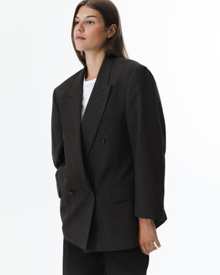 Vintage Plaid Structured Blazer