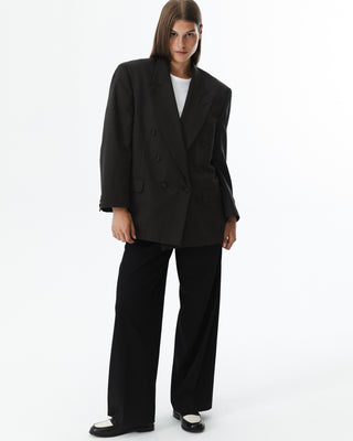 Vintage Plaid Structured Blazer