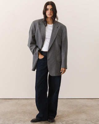 Vintage Gray Oversized Blazer