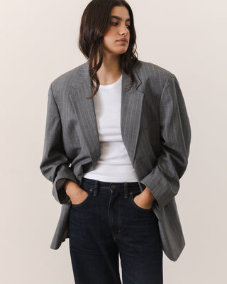 Vintage Gray Oversized Blazer