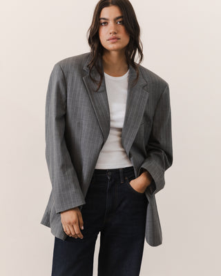 Vintage Gray Oversized Blazer