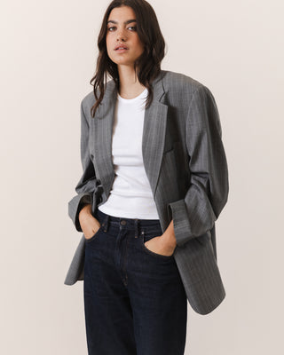 Vintage Gray Oversized Blazer