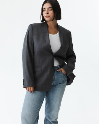 Vintage Gray Plaid Classic Blazer