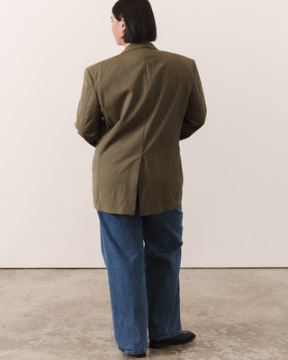Taupe-Green Plaid Blazer