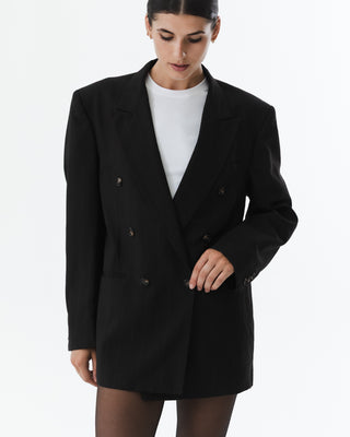 Brown Vintage Double-Breasted Blazer