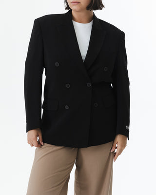 Vintage Double-Breasted Blazer Black