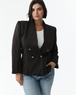Feminine Blazer with Gold Buttons
