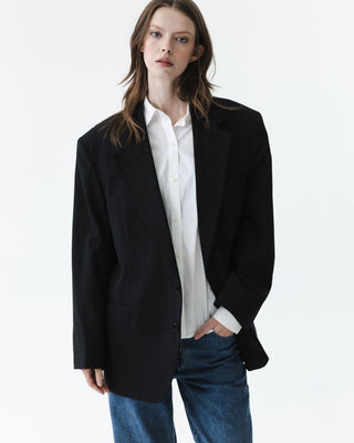 Vintage Dark Gray Pinstripe Blazer