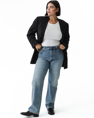 Vintage Dark Gray Pinstripe Blazer