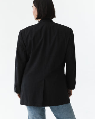 Vintage Dark Gray Pinstripe Blazer