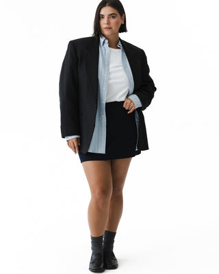 Vintage Black Pinstripe Blazer