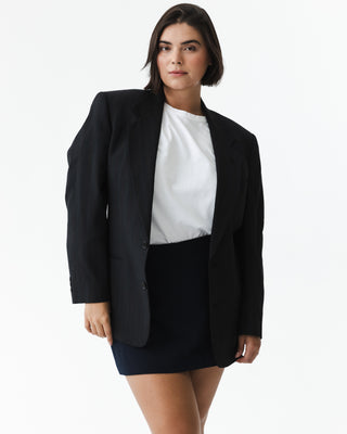 Vintage Black Pinstripe Blazer