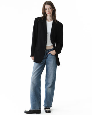 Vintage Minimalist Black Blazer