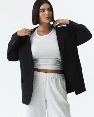 Vintage Tailored Pinstripe Blazer