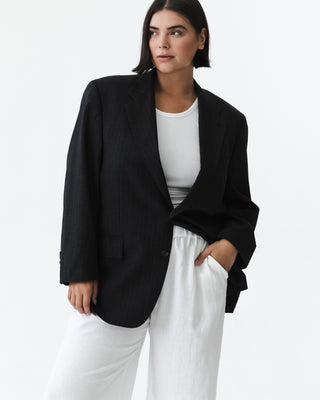 Vintage Tailored Pinstripe Blazer