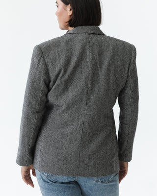 Black & White Micro-plaid Blazer
