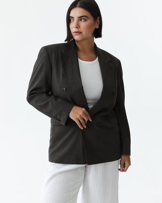 Vintage Dark Gray and Black Blazer