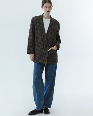 Relaxed Plaid Blazer in Multi Color