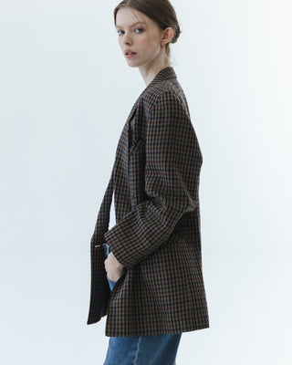 Relaxed Plaid Blazer in Multi Color
