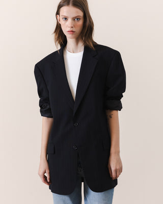 Dark Navy Wool Blazer