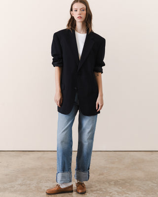 Dark Navy Wool Blazer