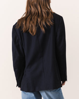 Dark Navy Pinstripe Blazer