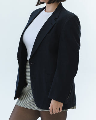 Plaid Blazer in Almost Black