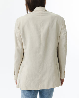 Classic Tailored Beige Linen Blazer
