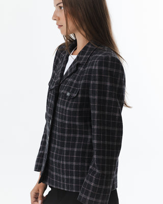 Vintage Plaid Fitted Blazer