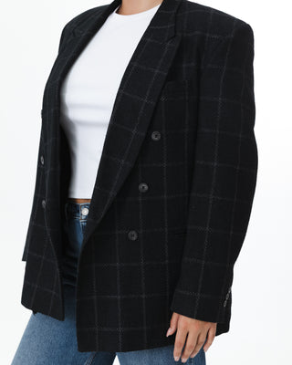 Vintage Soft Wool Plaid Blazer