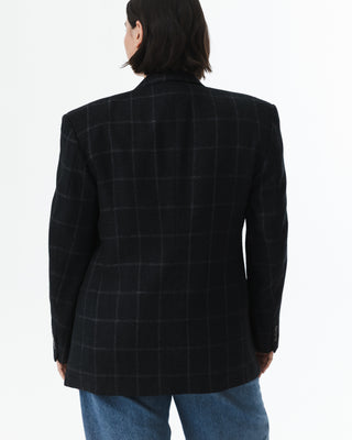 Vintage Soft Wool Plaid Blazer